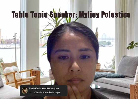 Table Topic Speaker Myljoy Polestico