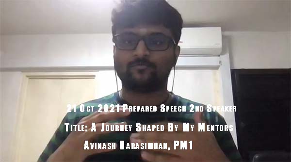 21 Oct 2021 Prepared Speech 2nd Speaker - Avinash Narasimhan