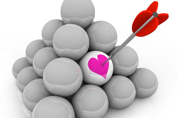 Arrow on a ball with a heart thumbnail
