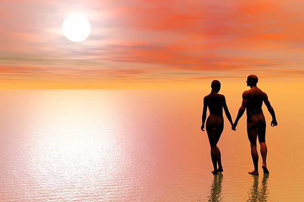 silhouette of couple walking thumbnail