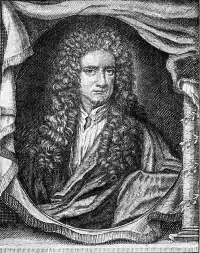 Isaac newton vintage engraving