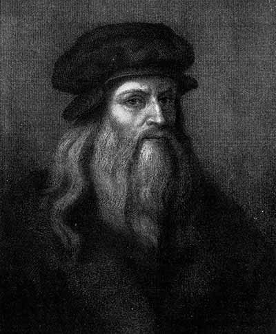 Leonardo da Vinci Vintage engraving